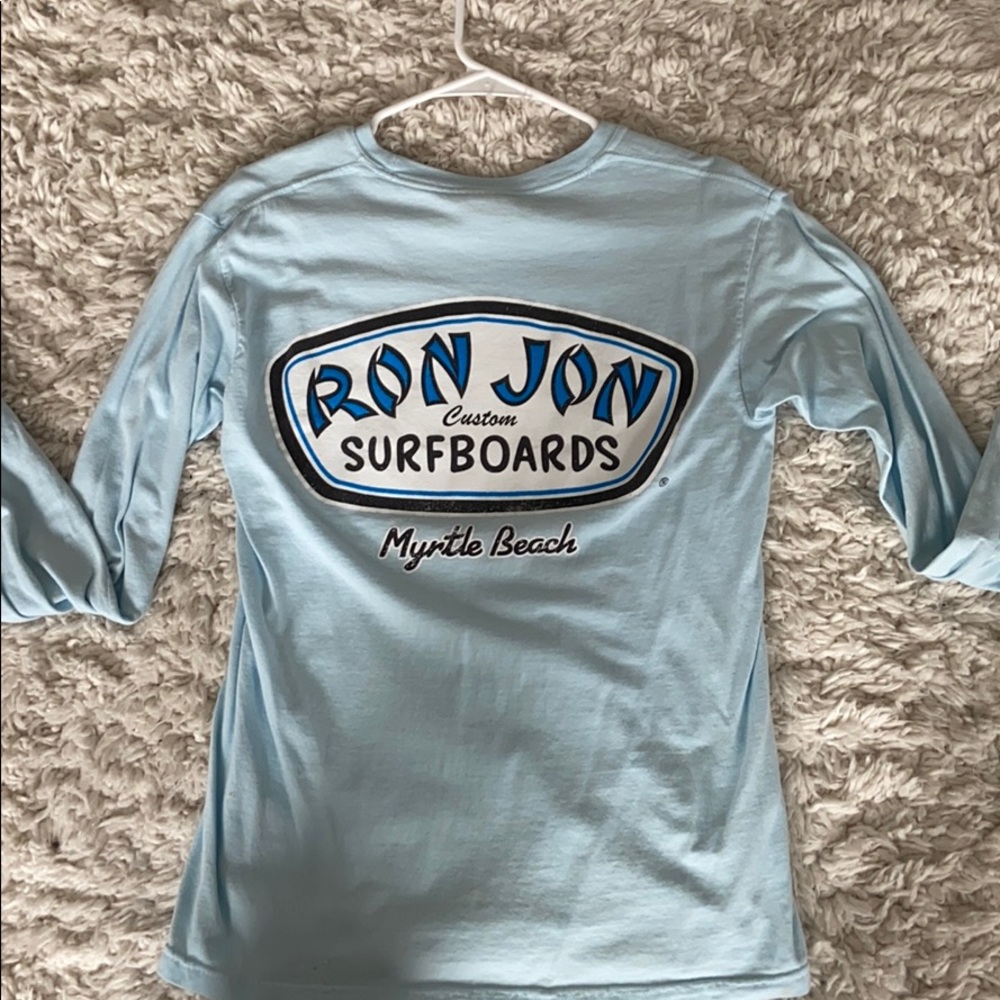 long sleeve ron jon’s shirt, from myrtle beach